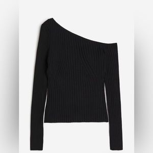 H&M Rib-knit One Shoulder Top NWT